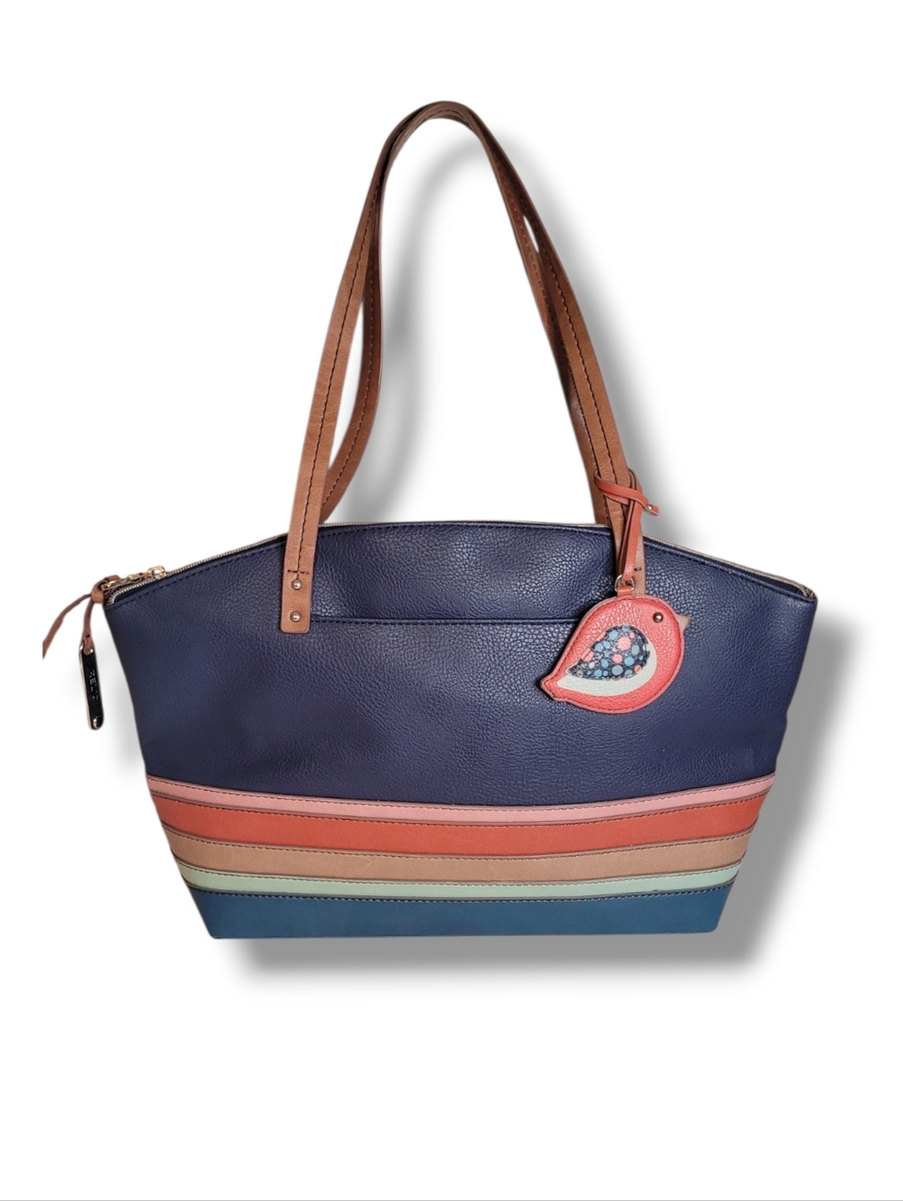 Relic Striped Summer Purse Bird Charm